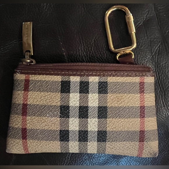 VINTAGE BURBERRY Unisex Coin/Key case. Nova check pattern - Picture 1 of 16